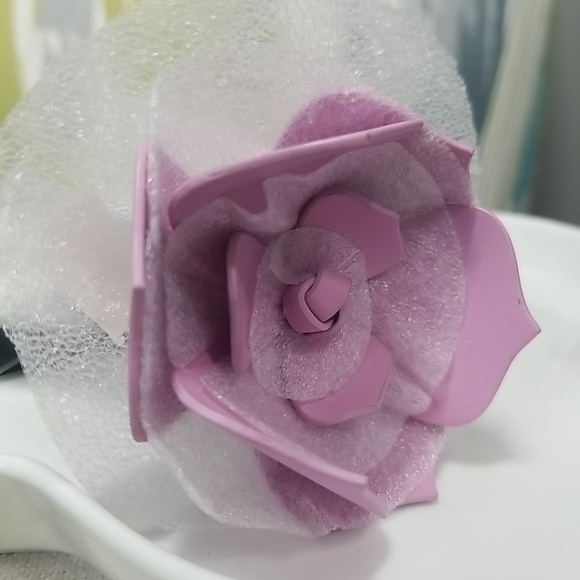 Kate Spade New York Perfect Plume 3D Flower Keyfob Bag Charm Cottage Core - Picture 7 of 11